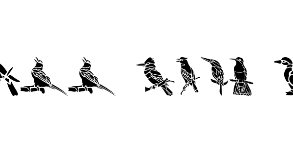 HFF Bird Stencil font thumbnail